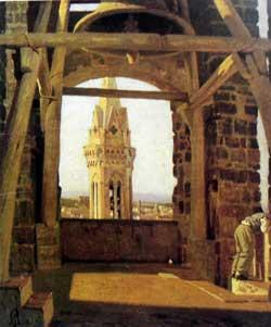 Giuseppe Abbati The Tower of the Palazzo del Podesta oil painting image